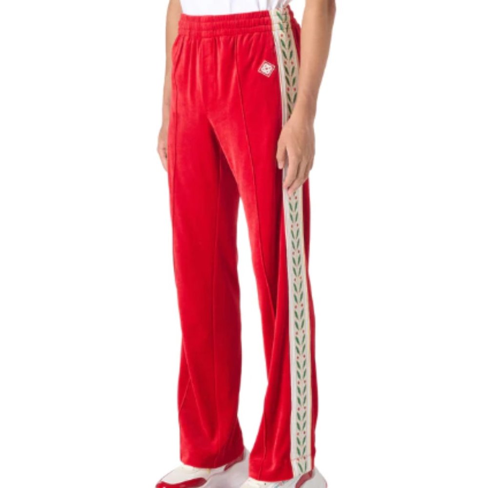 BNWT SS23 CASABLANCA VELOUR LAUREL TRACK PANTS XL